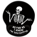 Limkrian Skeleton Mouse Pad, Ergonomic Mouse Pad With Wrist Rest, Gaming Mouse Pad Wrist Support With Non-Slip Pain Relief Pu Ba