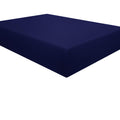 Ntbay 100% Brushed Microfiber Full Fitted Sheet, 1800 Super Soft And Cozy, Wrinkle, Fade, Stain Resistant Deep Pocket Fitted Bed Sheet Only, Navy Blue
