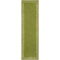 Nourison Essentials Indoor/Outdoor Green Ivory 2'2' X 7'6 Area Rug, Easy Cleaning, Non Shedding, Bed Room, Living Room, Dining