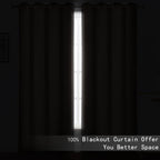 Lemomo 100% Blackout Curtains 40 X 63 Inch/Grey Curtains 2 Panels With Black Liner/Double Layer Full Room Darkening Bedroom Curt