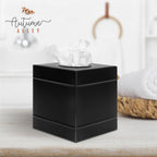 Autumn Alley Farmhouse Black Metal Tissue Box Cover - Industrial Galvanized Metal Tissue Box Holder - Modern Style Decor -Matte