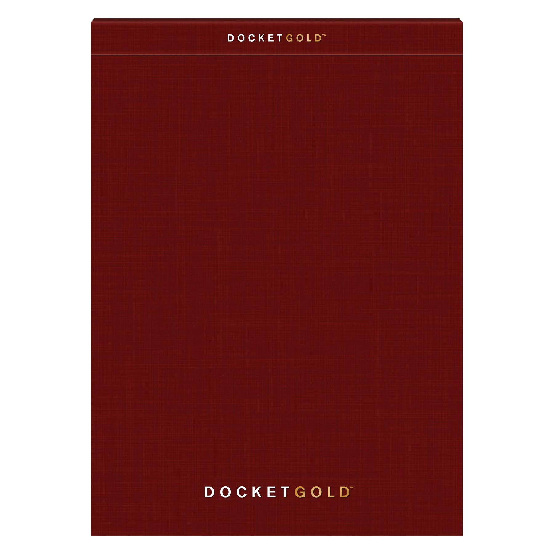 Tops Docket Gold Graph Pads, 8-1/2' X 11-3/4', 4 X 4 Graph With Narrow Rule Back, Burgundy Cover, 80 Sheets (63752), White