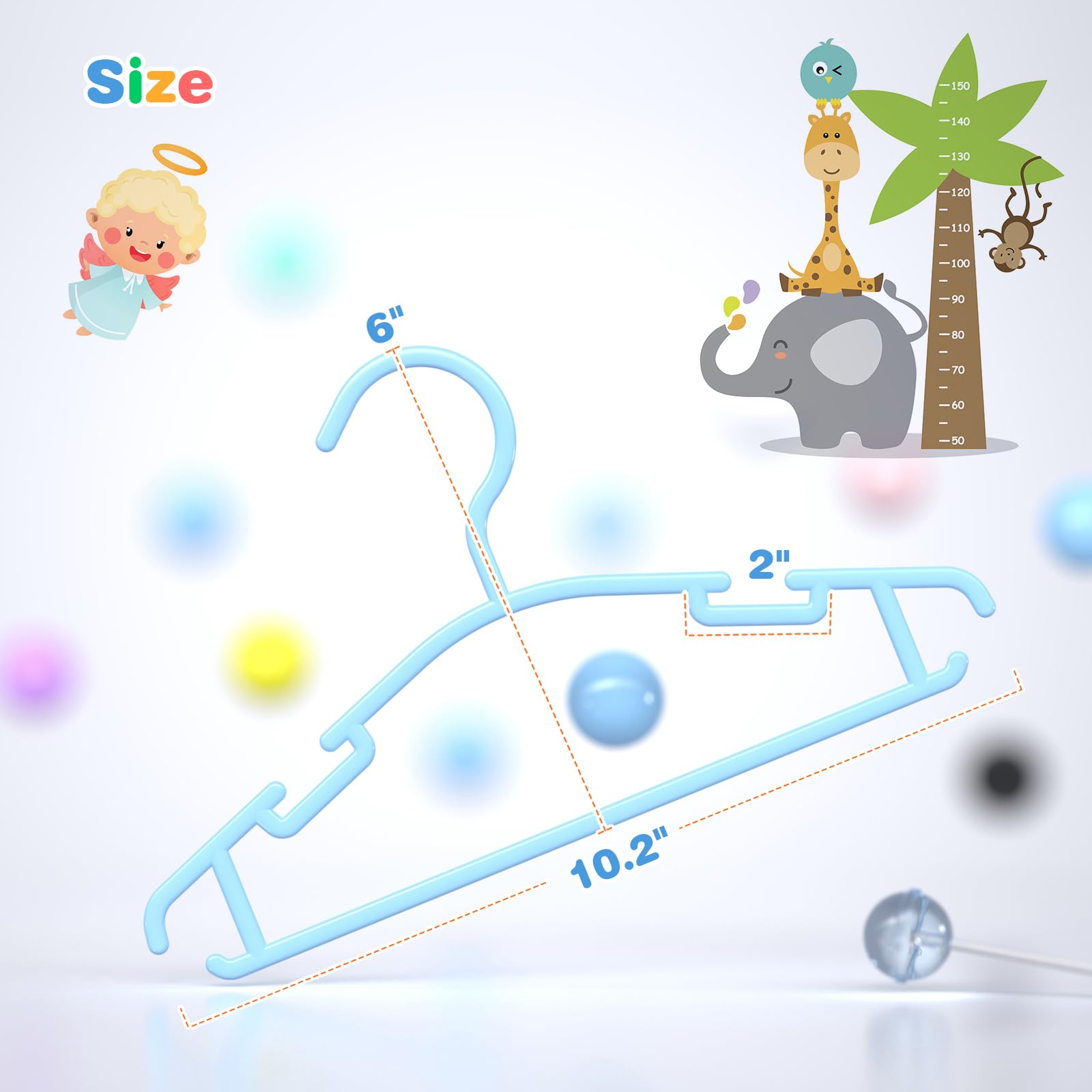Baby Hangers For Closet - Baby Clothes Hangers 60 Pack Plastic Kids Hangers Clothing Infant Toddler Childrens Hangers White