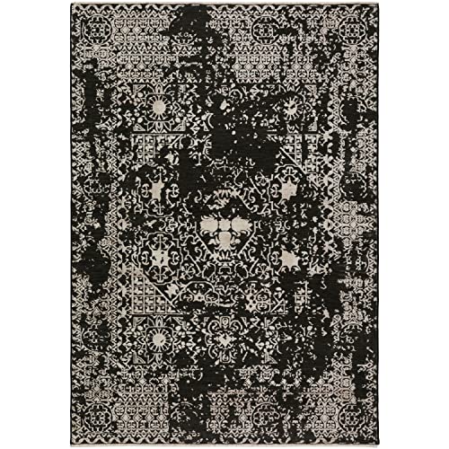 Antalya Ay3 Black Transitional Rug Rectangle 5' 3&quot; X 7 ' 8&quot;