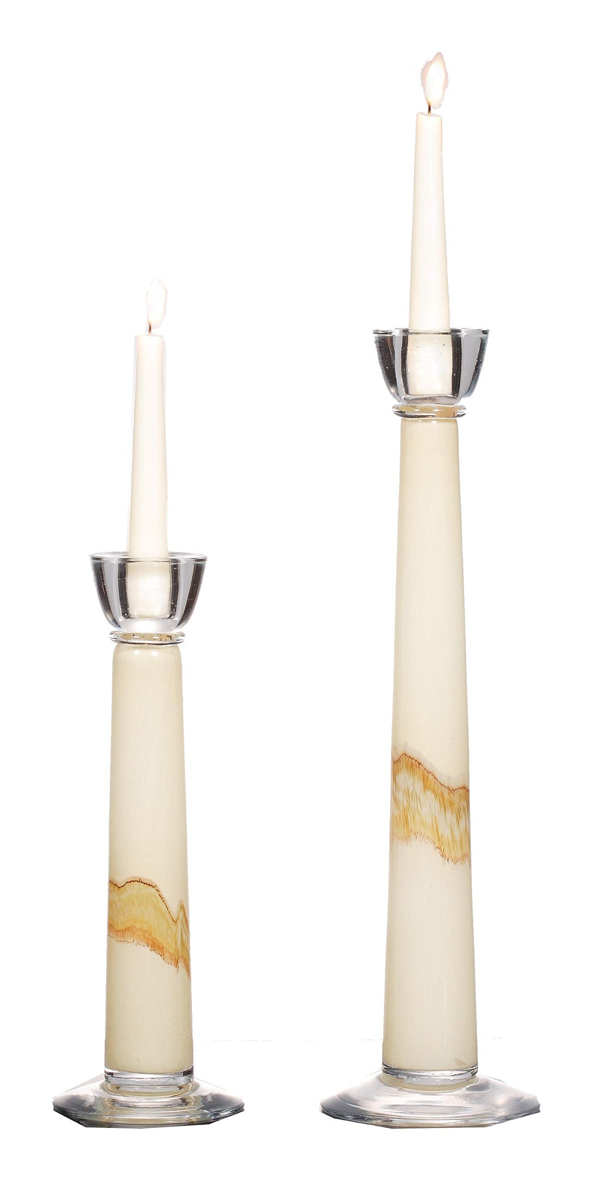 Ok Lighting 15.6&quot; H Glass Candleholder Set