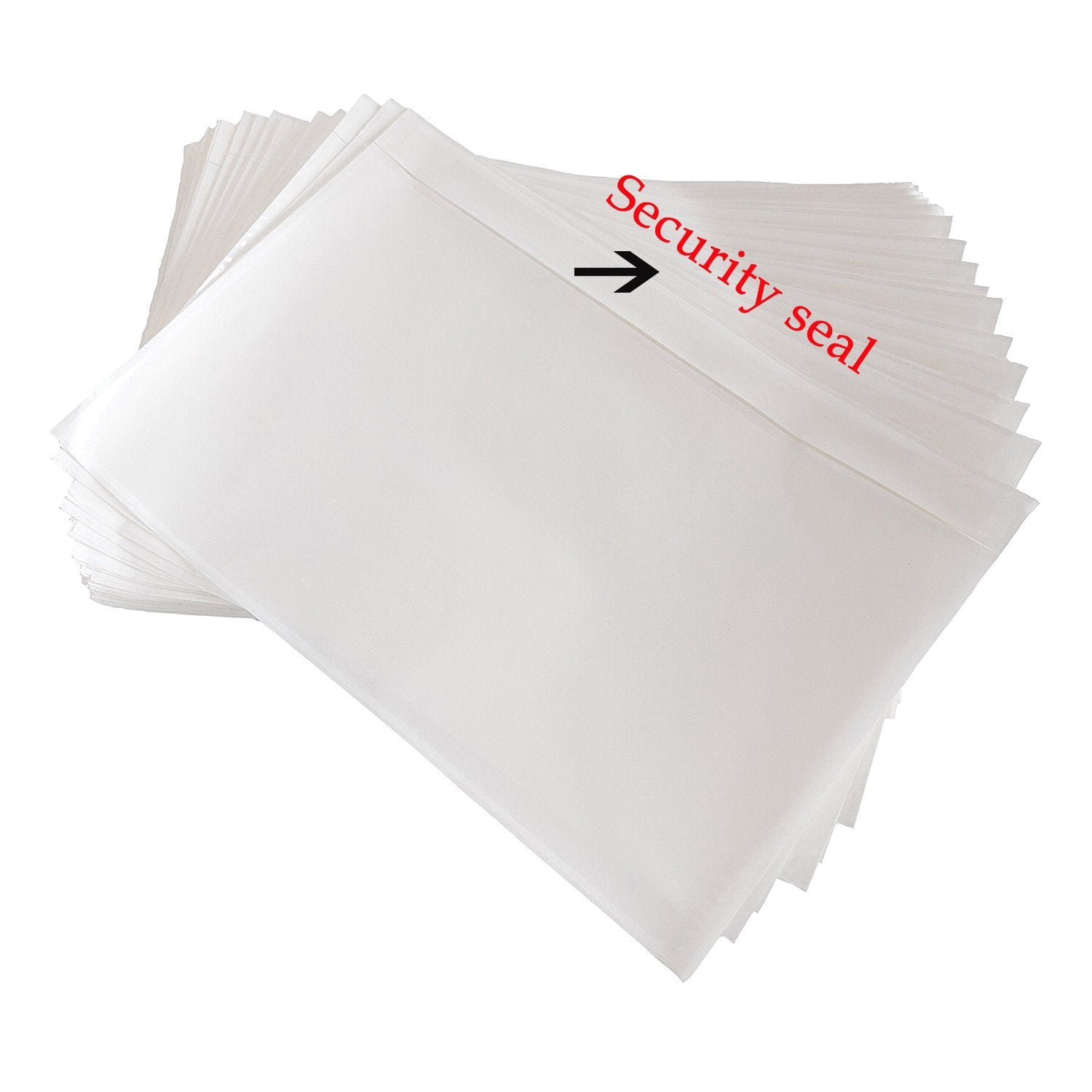 Sjpack 7.5' X 5.5' Shipping Label Sleeves, Clear Adhesive Top Loading Packing List, Label Envelopes Pouches - 100 Packs