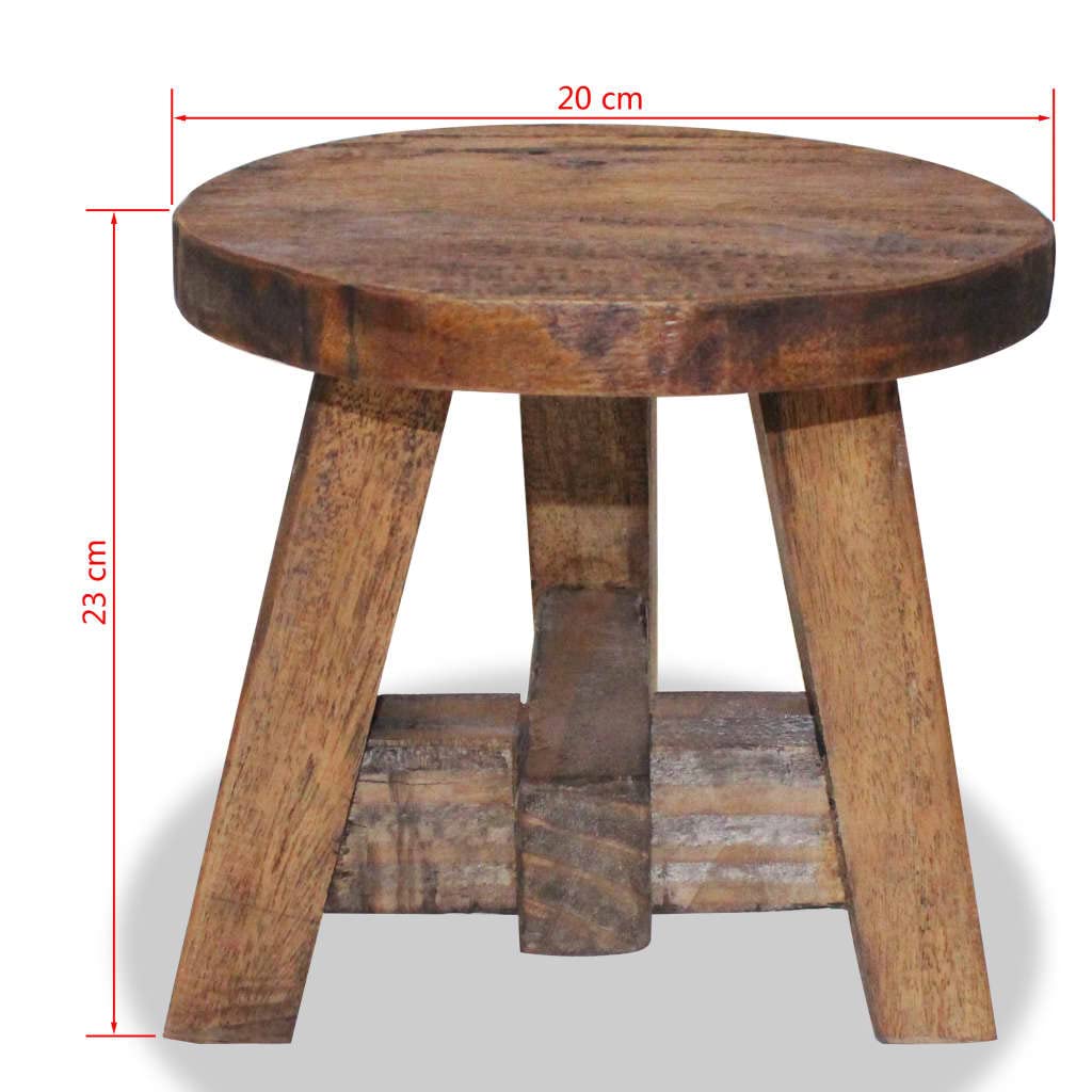 vidaXL Solid Reclaimed Wood Stool