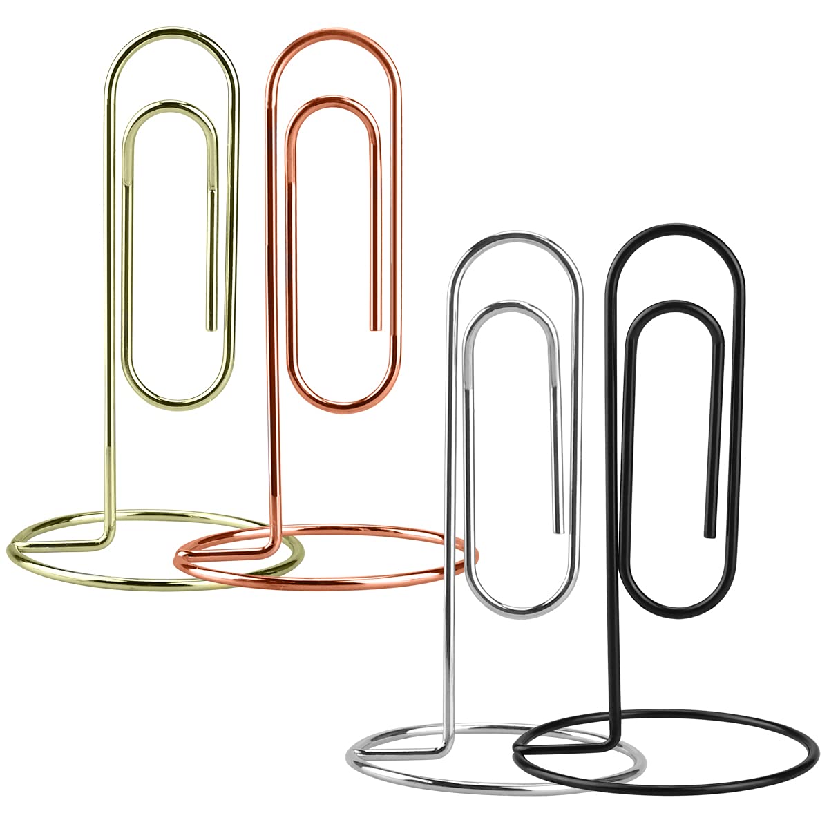 Desktop Memo Holder, 4Pcs Jumbo Desk Paper Clip Table Place Card Holder, Office Stand Memo Holders, Table Number Holders Picture