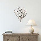 HomeRoots Bronze 100% Iron Gold Metal Leaf Bunch Wall DÃcor