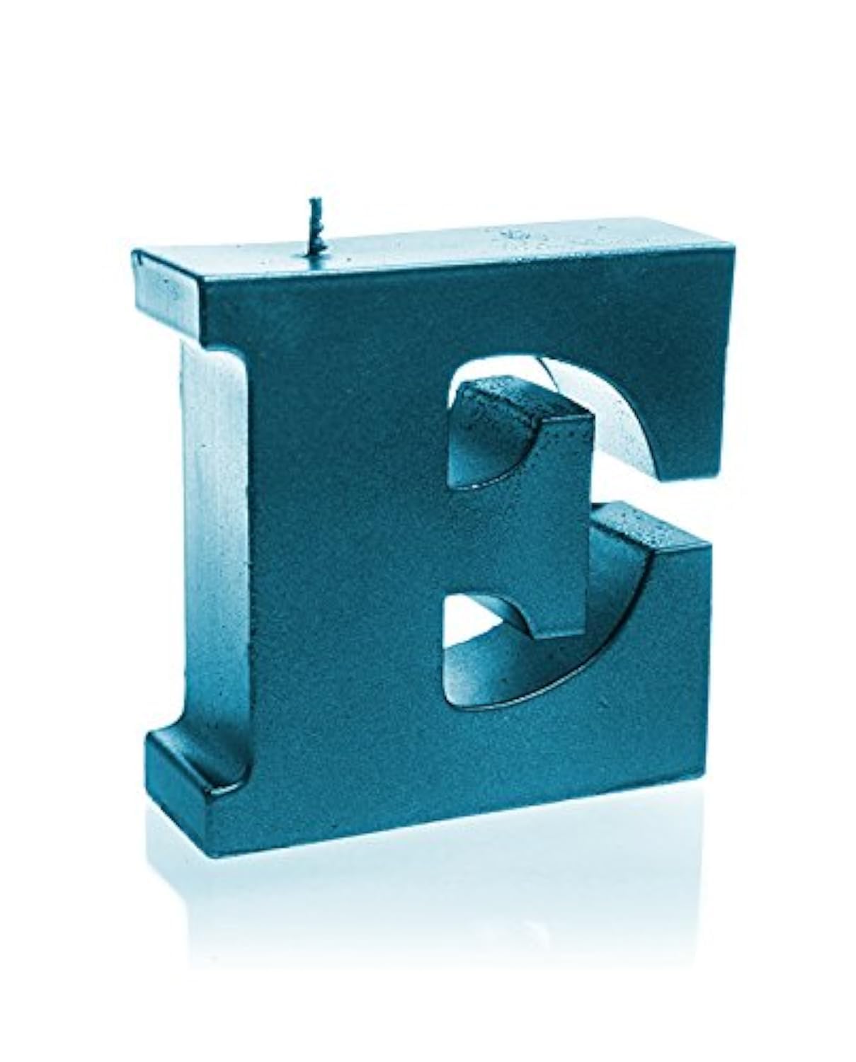 Candellana Candles 5902841364660 Giant Letter E Candles, Blue Metallic