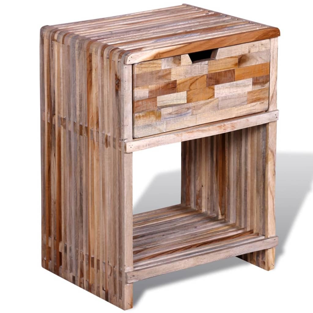 vidaXL Nightstand with Drawer - Thumbnail 3