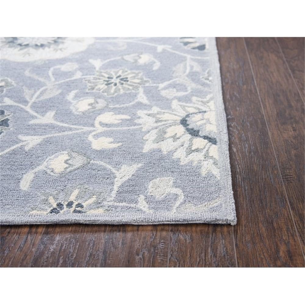 Rizzy Home Alora Decor Cascade 2'6" X 8' Floral Gray/Taupe/Tan Hand-Tufted Area Rug