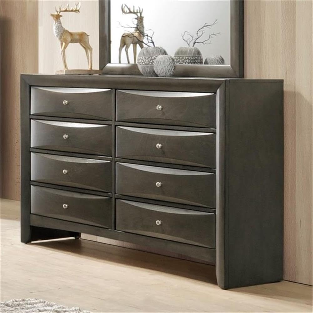 Acme Ireland 8 Drawer Dresser in Gray Oak