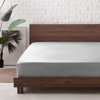 Mr&Hm Satin Fitted Sheet King Size, Silky Bottom Sheet With Elastic Corner Straps, Deep Pocket Up To 15 Inch, No More Slipping O