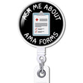 Yazmeen Ask Me About Ama Forms Retractable Badge Reel With Alligator Clip Funny Id Badge Holder For Medical Worker Funny Nurse B
