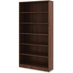 Lorell Walnut Laminate Bookcase, 72" x 36" x 12"