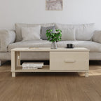 vidaXL Honey Brown Coffee Table HAMAR - Solid Wood Pine - Storage Drawer, Decorative and Functional Home Furnishing Piece, Easy Assembly, 39.4"x21.7"x13.8"