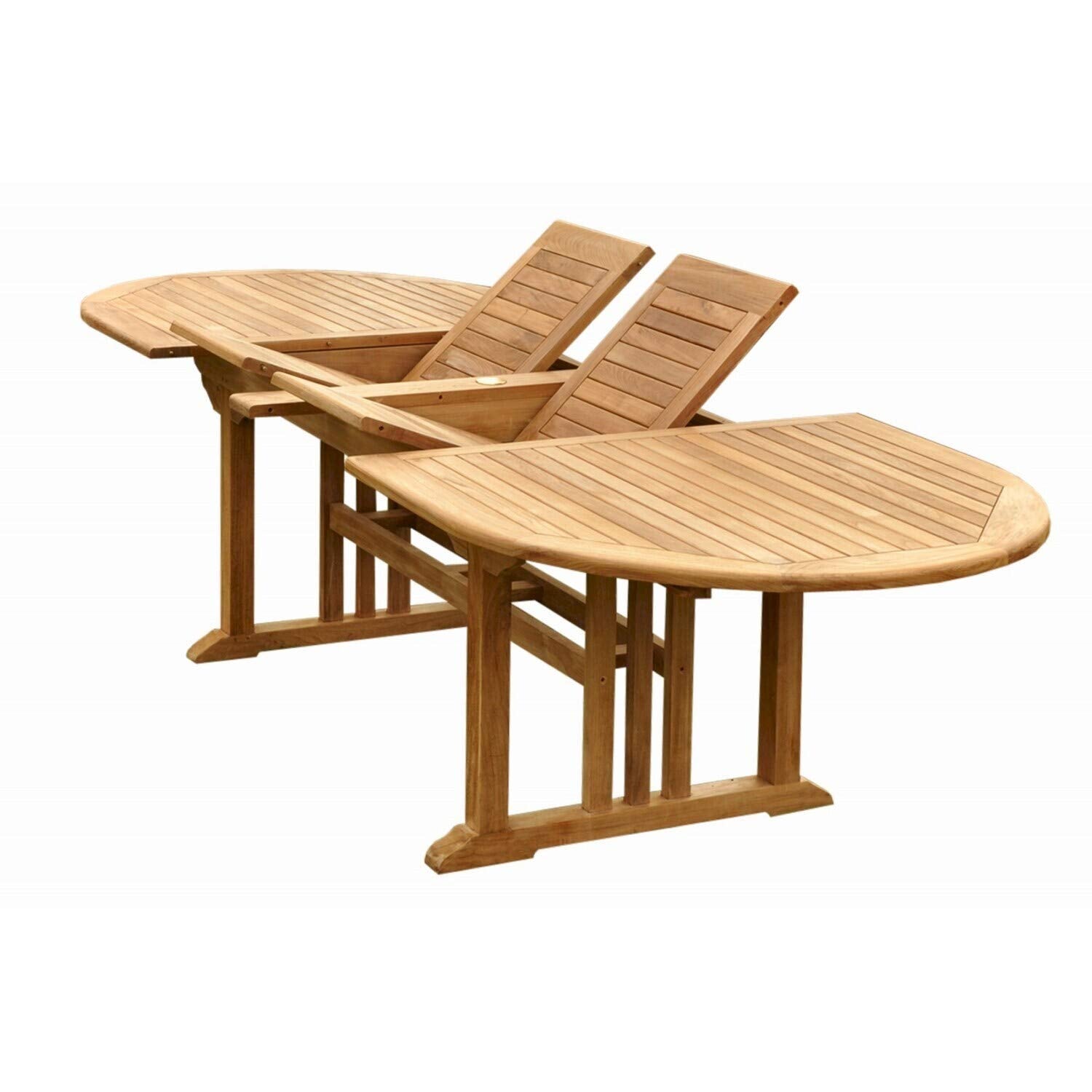 Anderson Teak Sahara Oval Double Ext. Table, 106-Inch