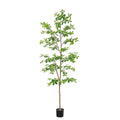 Bellacat Faux Black Olive Tree 7ft, Tall Faux Trees Indoor with Natural Trunk and Realistic Leaves. 7 Feet(84in) Artificial Tree