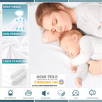 Mattress Protector Full Size Waterproof, 6'-19' Fitted Deep Pocket Mattress Cover, Breathable Noiseless Full Mattress Protector Bed Cover - Vinyl Free