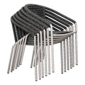Pangea Home Chelsea 33" Modern Aluminum Dining Chairs in Slate Gray (Set of 6)