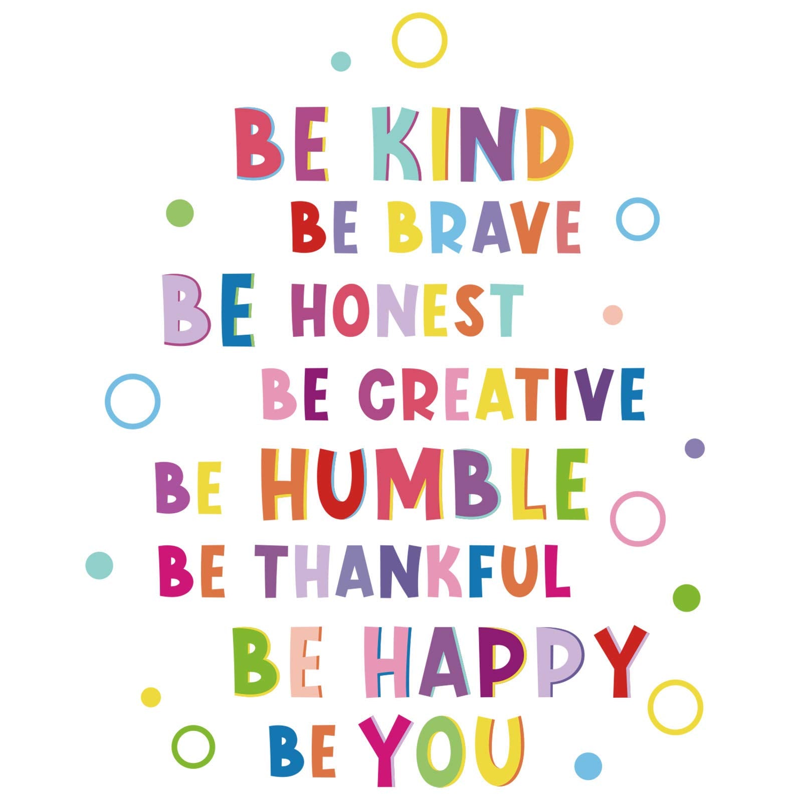 Mudder Colorful Inspirational Wall Decal Motivational Phrases Sticker Inspirational Lettering Quote Sticker Be Thankful Brave Cr