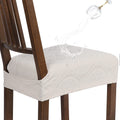 SearchI Water Repellent Dining Chair Seat Covers Set of 4, Washable Stretch Seat Covers for Dining Chairs, Rear-Covered Dining R