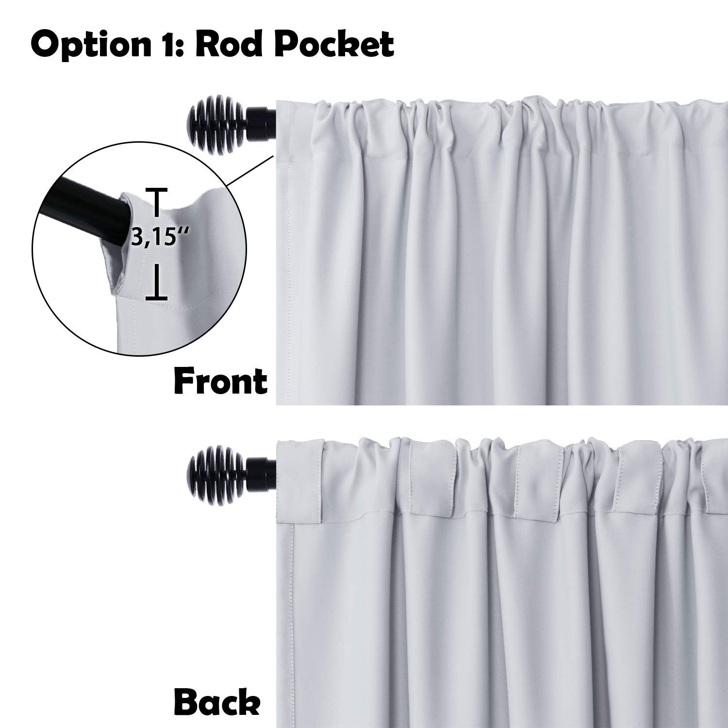 Dwcn Patio Sliding Door Curtains - Extra Wide Curtains For Door, Privacy Room Divider Blackout Thermal Curtain Panel With Back T