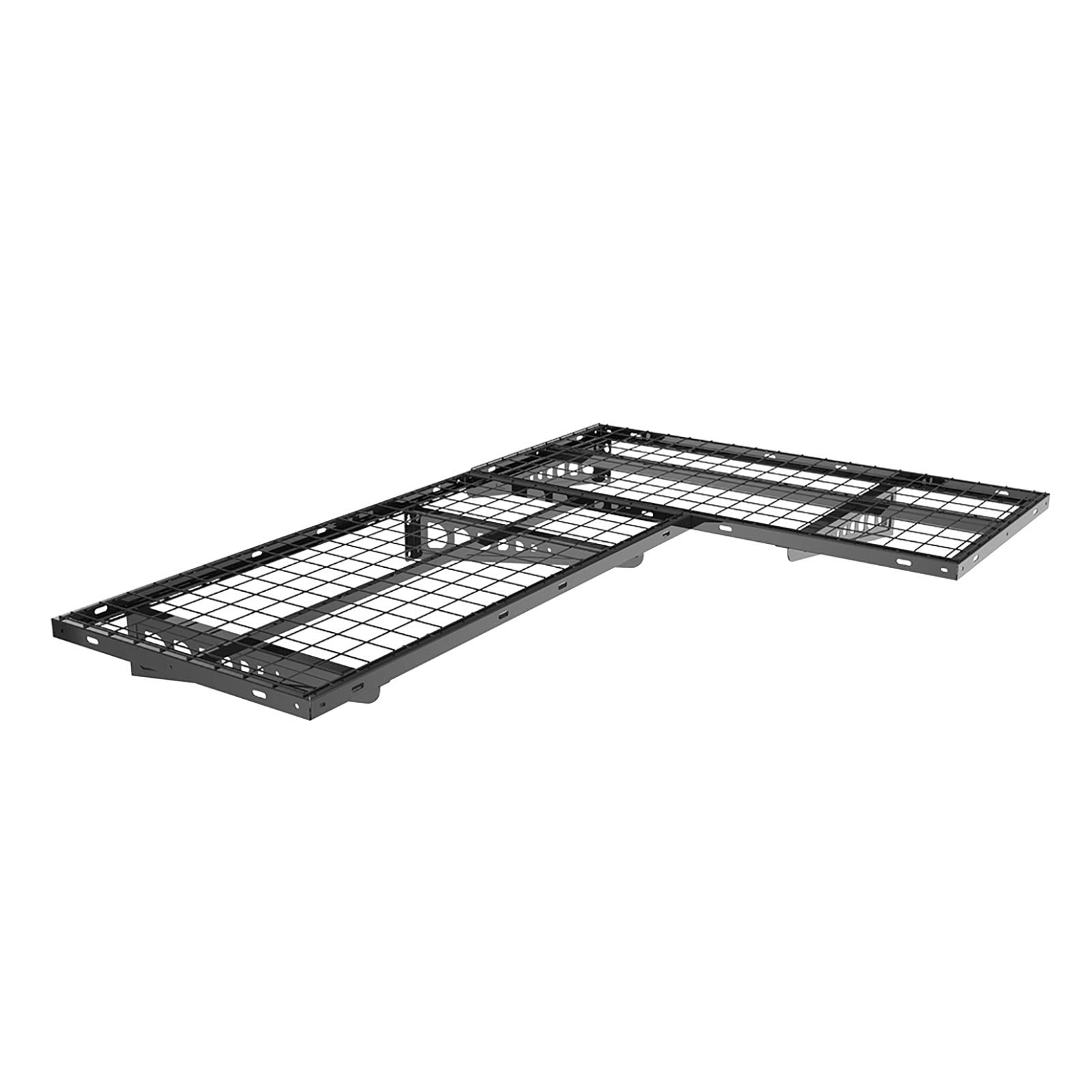 Fleximounts 2 Pack 2X4Ft Corner Wall Shelving Garage Storage Rack, 24X48 Inch Floating Shelves, Black
