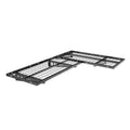 Fleximounts 2 Pack 2X4Ft Corner Wall Shelving Garage Storage Rack, 24X48 Inch Floating Shelves, Black