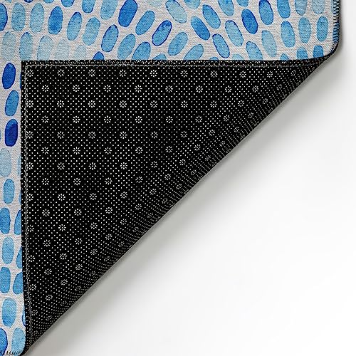 Addison Rugs Surfside Asr37 Blue 8' X 10' Indoor Outdoor Area Rug, Easy Clean, Machine Washable, Non Shedding, Bedroom, Living R
