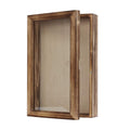 Freezing point Shadow Box Frame 8x12.5 Shadow Box Display Case with Linen Back Memorabilia Awards Medals Bouquet Photos Badge We