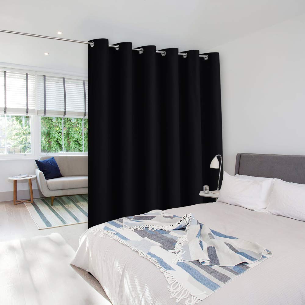 NICETOWN Halloween Room Divider Heavy Curtain Screen Partitions, Hide Clutter Separate Functions Grommet Portable Room Divider S