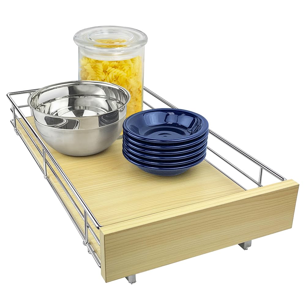 LYNK PROFESSIONAL SELECT Pull Out Cabinet Organizer, 11'' x 21'' Slide Out Drawers for Kitchen Cabinets - Sliding Pull-Out Pantr