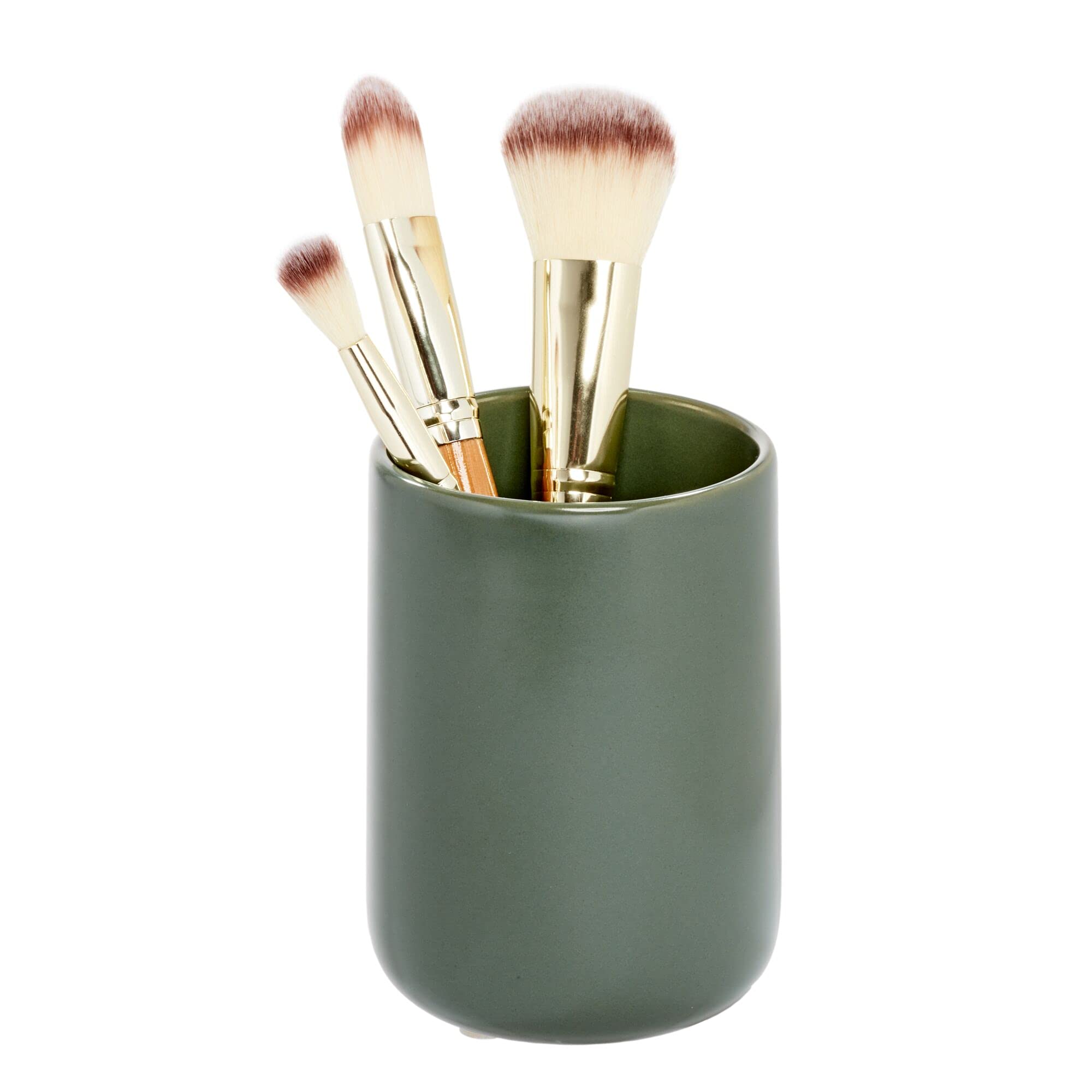 InterDesign iDesign Ceramic Earth Collection Tumbler Cup, Moss
