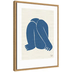 Sylvie Head Down II Royal Framed Canvas by Rocket Jack