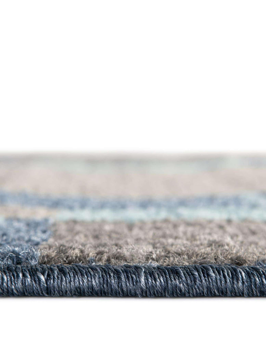 Unique Loom Autumn Collection Area Rug - Providence (5' 3'' Square, Blue Gray/ Light Brown)