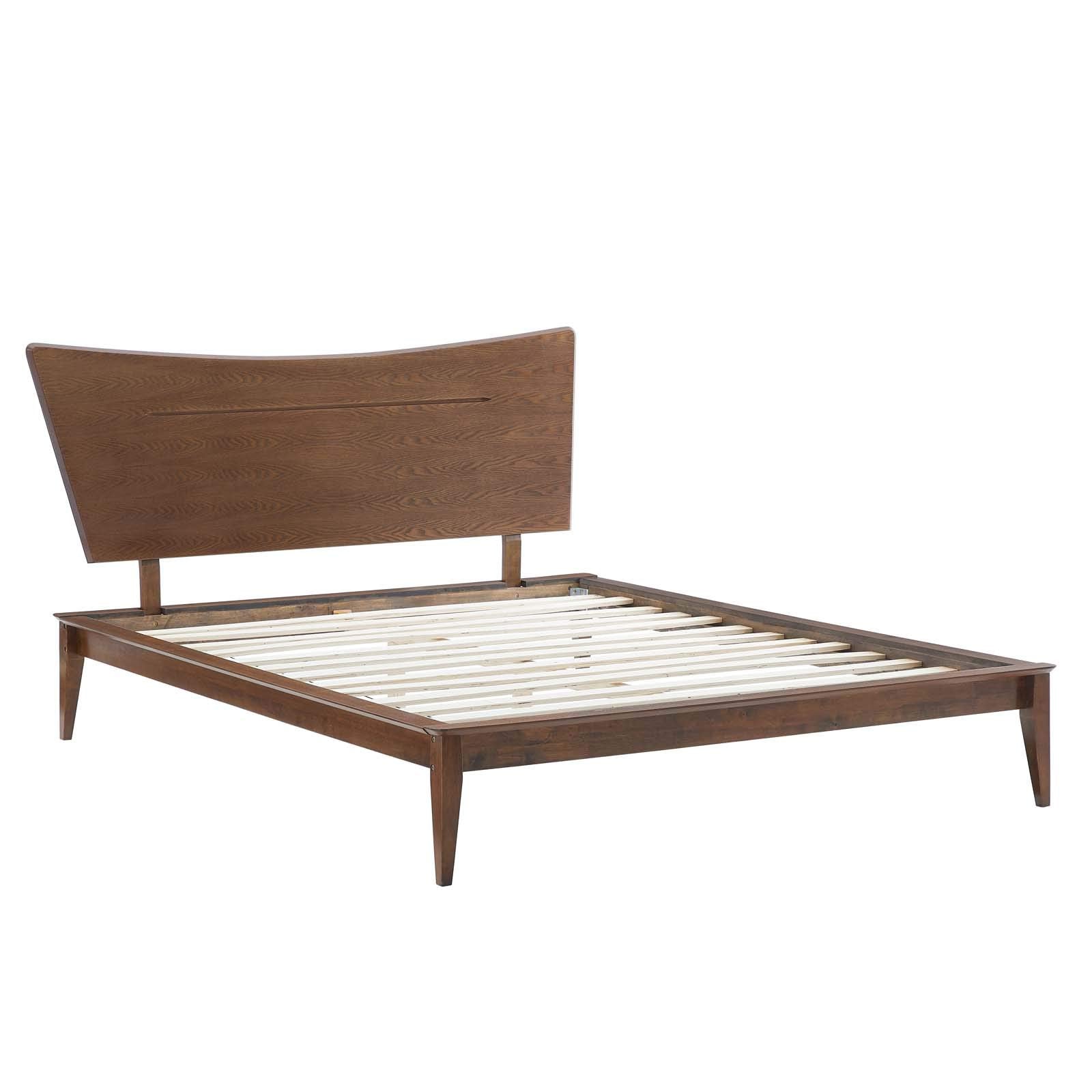 Modway Astra King Wood Platform Bed In Walnut