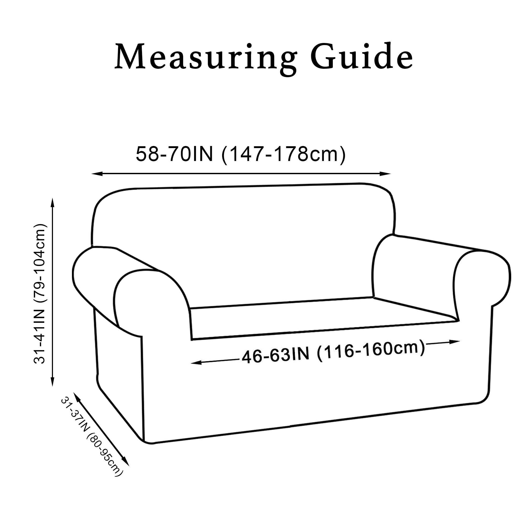 Turquoize Stretch Sofa Slipcover Loveseat Cover Couch Covers For 2 Cushion Couch 1 Piece Sofa Slipcover For Living Room With Jacquard Fabric And Elastic Bottom Furniture Protector(Loveseat, Dark Cyan)