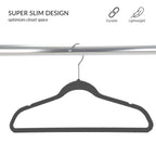 Simplify Childrens 10 Pk Velvet Hangers | Dimensions : 13.78'' W X 8.46'' H | Durable Plastic | Non-Slip | Keeps Shape | 14    W