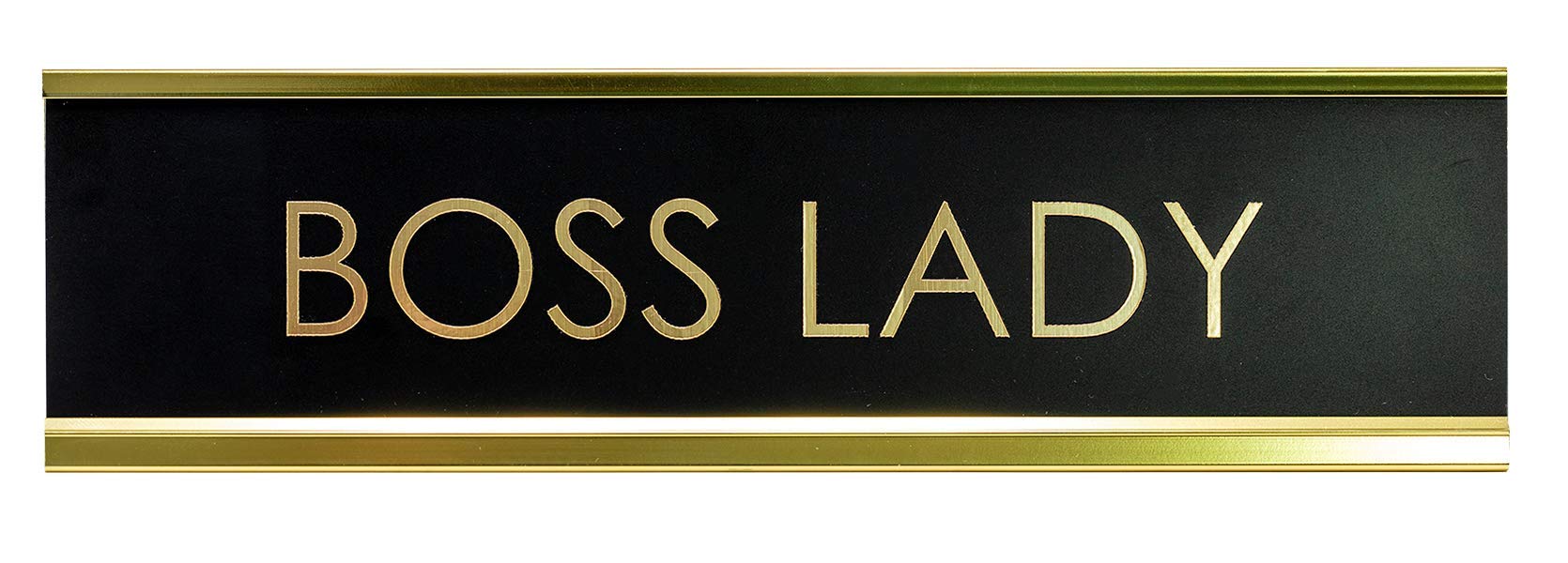 Signs Bylita Boss Lady Black Gold Novelty Desk Sign
