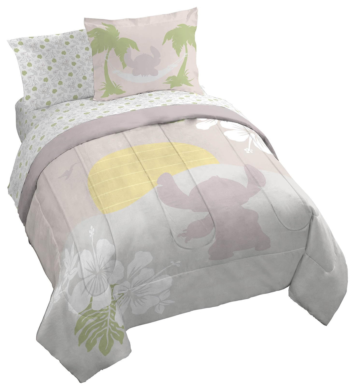Jay Franco Disney Lilo And Stitch Queen Size Comforter Set - 7 Piece Bedding Includes Sheet Set & Pillow Covers - Super Soft Coz