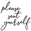 Vivegate Please Seat Yourself & The Best Seat In The House Bathroom Metal Wall Decor - 16X16 Black Modern Please Seat Yourself M