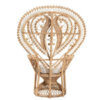 Baxton Studio Fedra Modern Bohemian Natural Brown Rattan Peacock Accent Chair