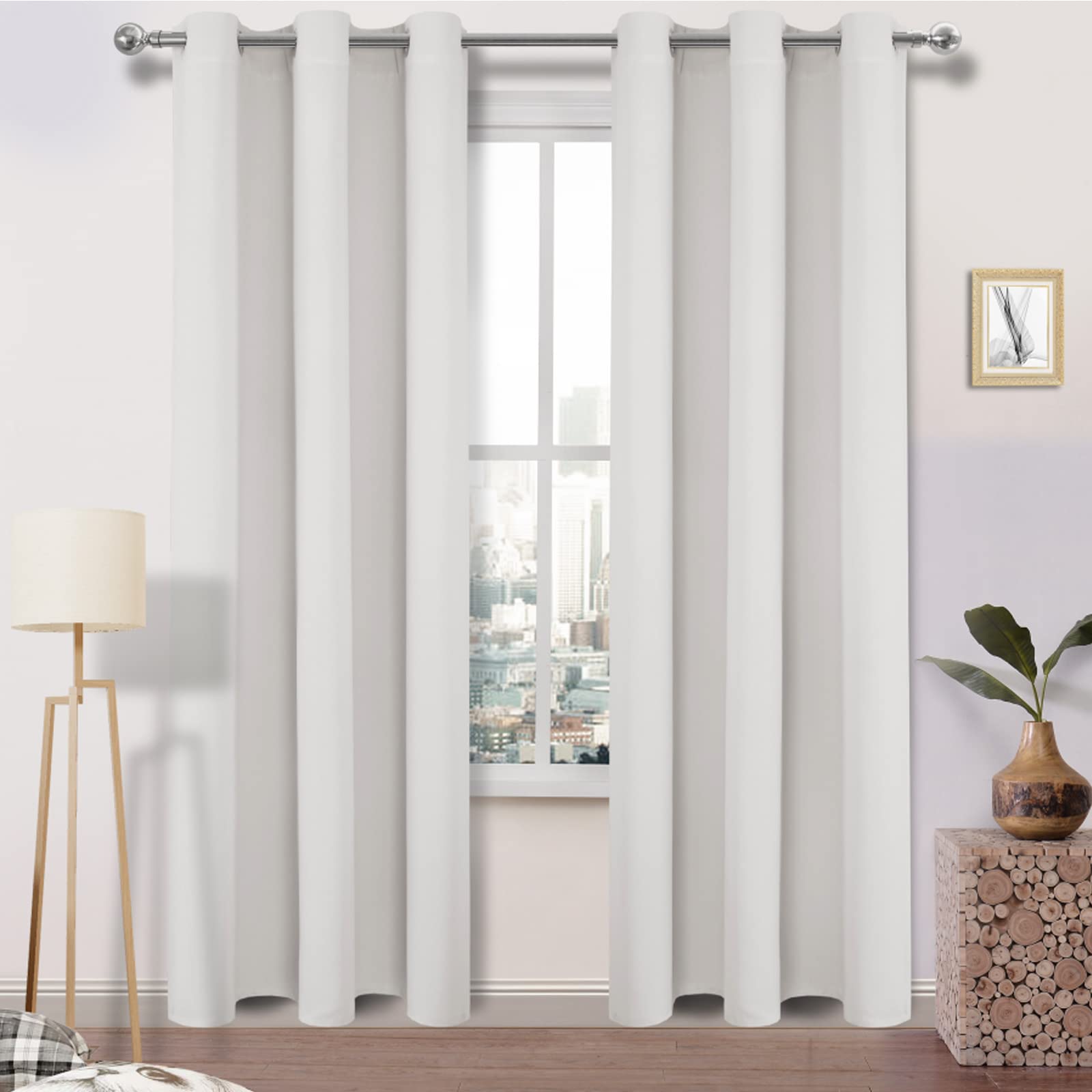 Dwcn Blackout Curtains Room Darkening Thermal Insulated Grommet Light Blocking Curtain For Bedroom Living Room 42 X 84 Inches Lo