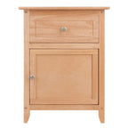 Winsome 25 x 18.9 x 14.96-Inch Composite Wood End/Night Table With Satine Nickel Knob, Natural (81115)