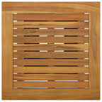vidaXL Modern Outdoor Patio Bar Table, Weather-Resistant PE Rattan and Durable Solid Acacia Wood, Square Design, Black 23.6"x23.6"x43.3"