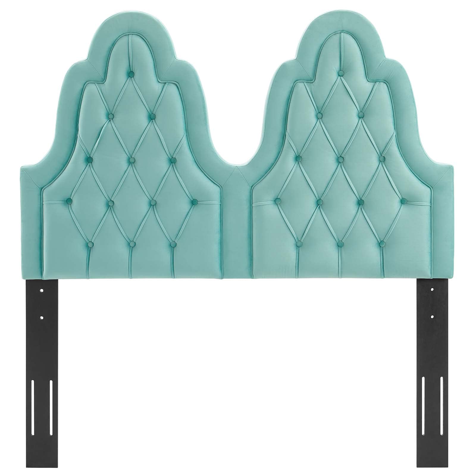 Modway Augustine Tufted Performance Velvet Headboard, King/California King, Mint