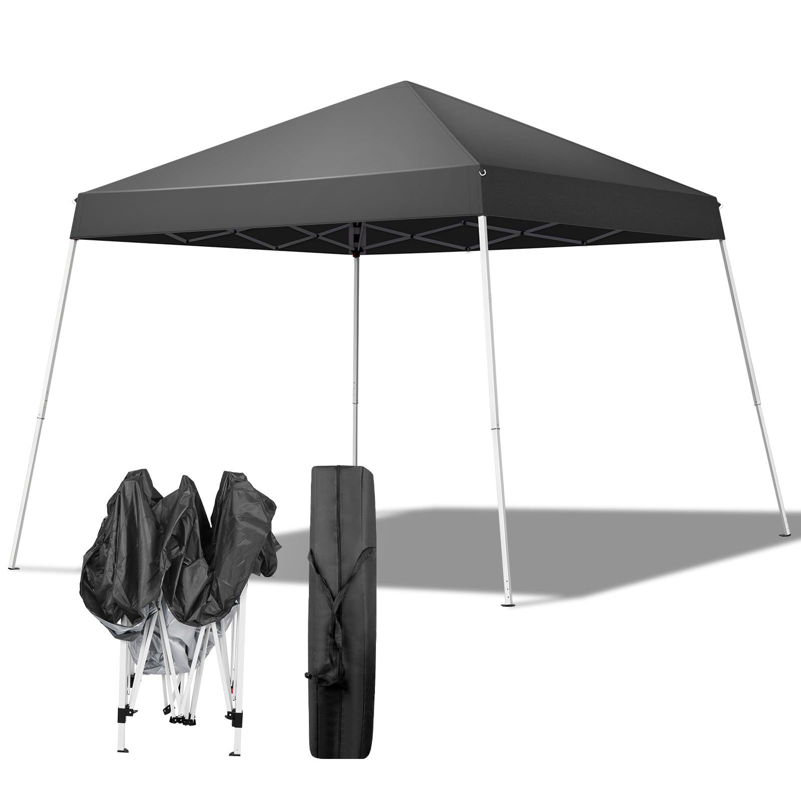Outvita Canopy 7.8X7.8' Pop Up Commercial Instant Gazebo Tent, Waterproof & Uv Protection Canopy Tent With Slant Legs For Party