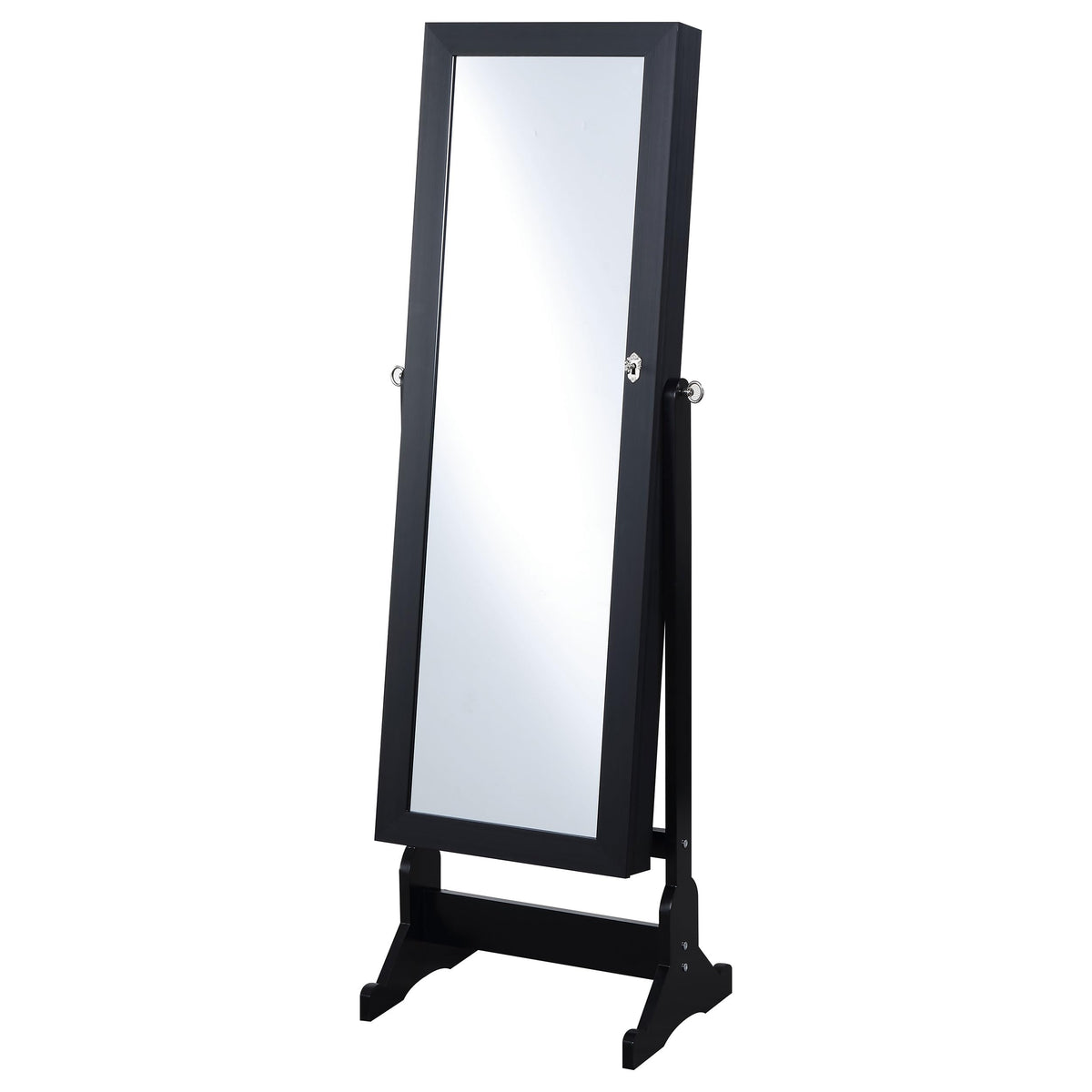 Coaster Home Furnishings Tutuola Cheval Mirror with Jewelry Storage Black